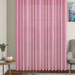 HOSTA HOMES Pink Set of 4 Door Curtain-picture-10