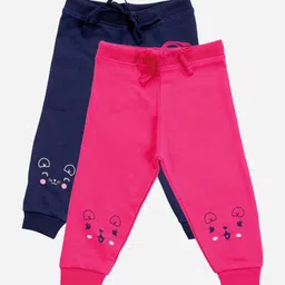 Bodycare First Infant Girls Pack Of 2 Solid Slim-Fit Joggers-picture-23