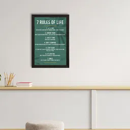 eCraftIndia Green & White Motivational Quote Satin Matte Texture UV Wall Painting-image-94