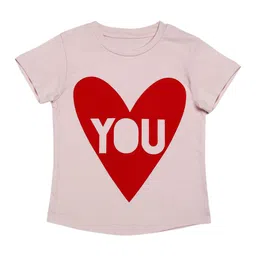 DOOR74 Unisex Kids Pink Printed Round Neck T-shirt-picture-16