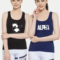 Friskers Pack of 2 Printed Tank Tops-picture-14