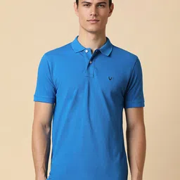 Allen Solly Men Blue Polo Collar Applique T-shirt-picture-22