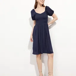 DressBerry Smock & Sway Classy Casual Fit and Flare Dress-image-84