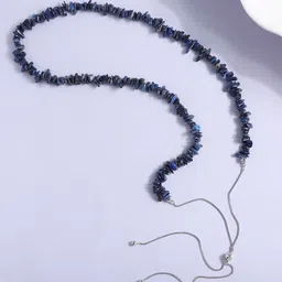Ornate Jewels 925 Silver Lapis Raw Chips Necklace-picture-11
