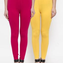 TAG 7 Women Pack of 2 Solid Ankle-Length Leggings-picture-33