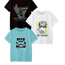CODEZ Boy Pack Of 3 Printed Round Neck T-shirts-picture-44