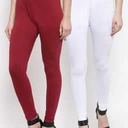 TAG 7 Women Pack of 2 Solid Ankle-Length Leggings-picture-34