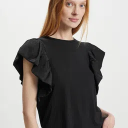 CALLIOPE Flutter Sleeve Cotton Top-picture-12