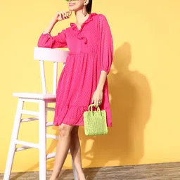 plusS Women Pink Striped Vacay Attire-image-33