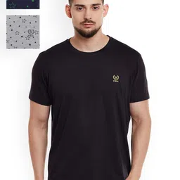 mack jonney VIMAL JONNEY Pack of 3 Slim Fit T-shirts image 1