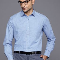 Raymond Slim Fit Gingham Checks Pure Cotton Formal Shirt-picture-38