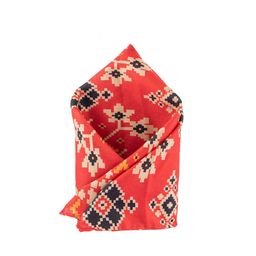 The Tie Hub Men Red & Blue Patola Printed Pocket Square-picture-32