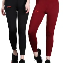 BAESD Girls Pack Of 2 Ankle Length Solid Tights-image-77