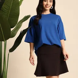Mast & Harbour Drop-Shoulder Sleeves Oversized T-shirt-picture-26