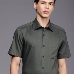 Louis Philippe Pure Cotton Classic Opaque Printed Formal Shirt-picture-10