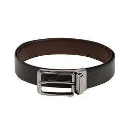 Peter England Men Black Textured Leather Belt-image-96