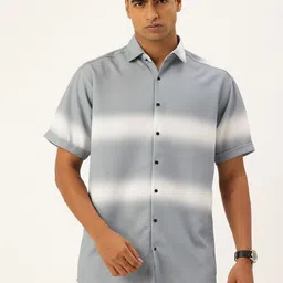 FIFTY TWO Textured Drop-Shoulder Sleeves Comfort Fit Casual Shirt-picture-38