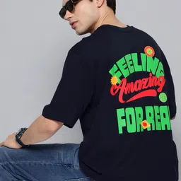Levis Pure Cotton Typography Printed Loose Fit T-shirt-picture-28
