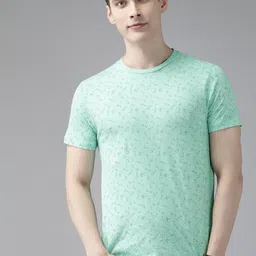 Blackberrys Floral Printed Slim Fit Pure Cotton T-shirt-picture-36