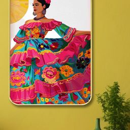 SAF Red & Green Princess Printed Wooden Wall Art-picture-6