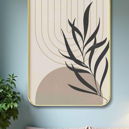 SAF Black & Beige Floral Printed Wooden Wall Art-picture-15