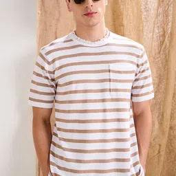 MASCLN SASSAFRAS Stripes Pockets Detail Regular Fit T-Shirt-picture-38