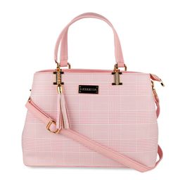 Bellissa Pink Checked Design Handheld Bag-picture-35