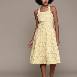 Roadster Tie & Dye Print Tiered Fit & Flare Dress-picture-18