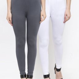 TAG 7 Women Pack Of 2 Solid Leggings-picture-19
