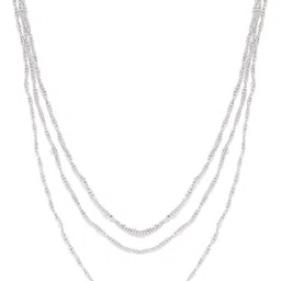 RICHEERA Women Silver-Toned Beaded Layered Necklace-picture-20