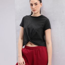 HRX by Hrithik Roshan Pure Cotton Twisted Yoga T-shirt-picture-45