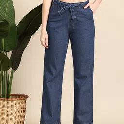 Mast & Harbour Women Straight Fit High-Rise Jeans-picture-30
