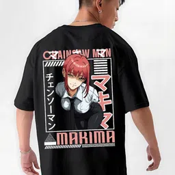 MEGAKART Men Oversized Tees Anime Lifestyle Wear Makima Edition-image-15