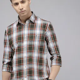 Van Heusen Sport Slim Fit Checked Pure Cotton Casual Shirt-picture-15