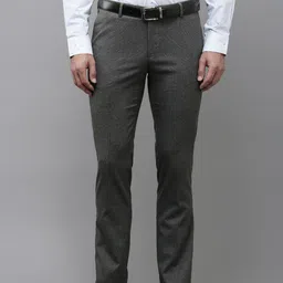Arrow Men Textured Tapered Fit Formal Trousers-picture-17