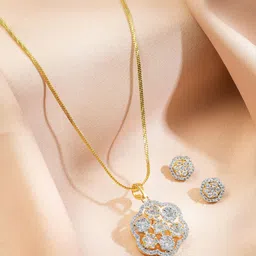 Rubans 22K Gold-Plated Stone Studded Jewellery Set-picture-10