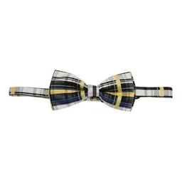 Alvaro Castagnino Black And Yellow Striped Bow Tie-image-3