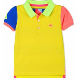 Cherry Crumble Boys Multicoloured Colourblocked Polo Collar T-shirt-picture-19