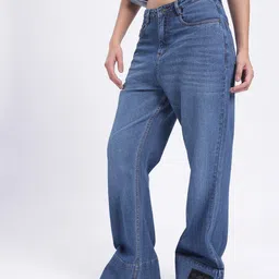 glitchez Women Daring Designs Mid-Rise Pure Cotton Light Fade Bootcut Jeans-picture-16