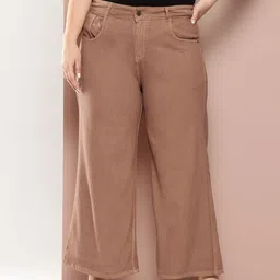 Sztori Plus Size Women Wide Leg Stretchable Jeans-picture-33