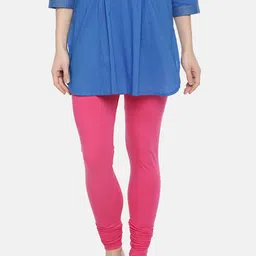 Dollar Missy Women Pink Solid Churidar Length  Leggings-image-53