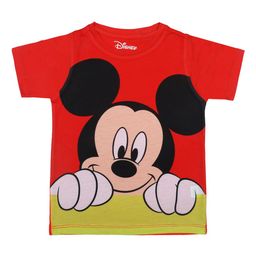 Disney by Wear Your Mind Boys Red Mickey Mouse Print Round Neck T-shirt-picture-47