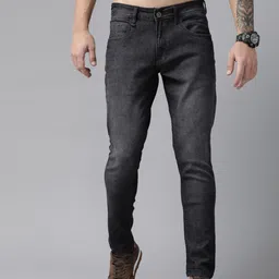 The Roadster Lifestyle Co. Men Slim Tapered Fit Light Fade Stretchable Jeans-picture-46