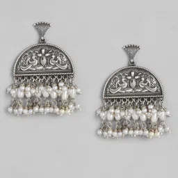 justpeachy Silver Plated Contemporary Drop Earrings-picture-24
