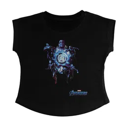 Marvel by Wear Your Mind Girls Black Printed Top image 1