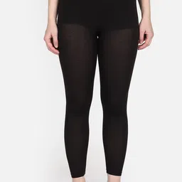 Ayaki Women Black Solid Thermal Bottoms-picture-25