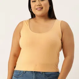 theRebelinme Plus Size Solid Tank Crop Top image 1