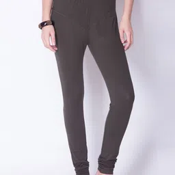 Dollar Missy Women Grey Solid Churidar Length Leggings-image-5