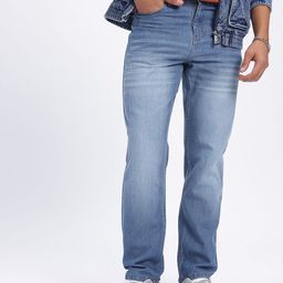 glitchez Men Slay-y Allure Mid-Rise Pure Cotton Light Fade Jeans-picture-38