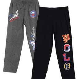 SWEET ANGEL Boys Pack of 2 Printed Straight-Fit Track Pants-image-95